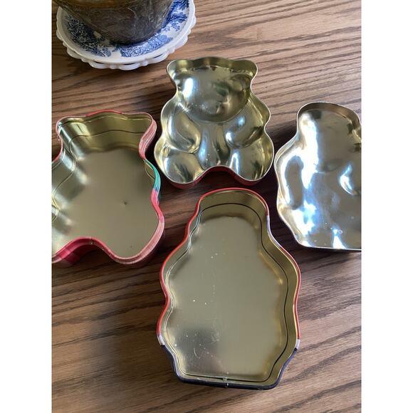 Vintage 1980s Cookie Tins Cookies Are A Bare Necessity Santa Collectible Tin - Picture 3 of 5